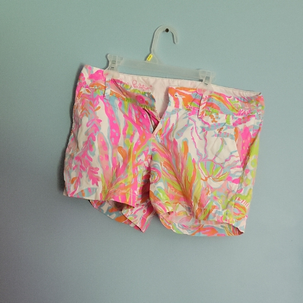 Lilly Pulitzer Vibrant Pink and Orange Women's Shorts